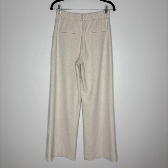 Abercrombie & Fitch Sloane Tailored Wide Leg Dress Pants In Ivory Size 26/2 - Picture 8 of 10